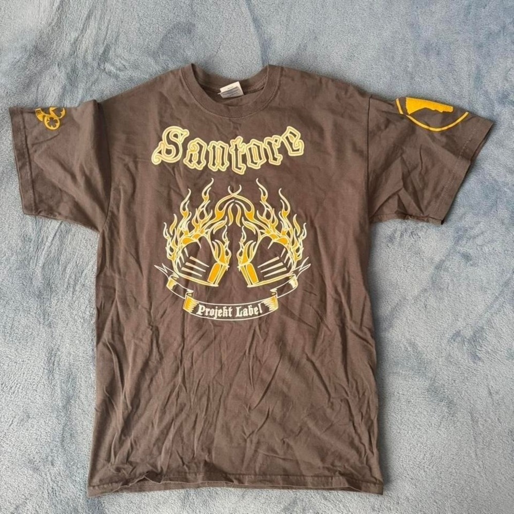 Santore Project Label gray  t-shirt Size M